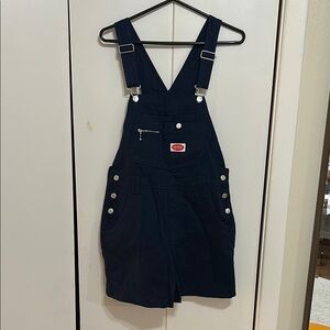 Navy Blue Revolt Overalls with Silver Accents